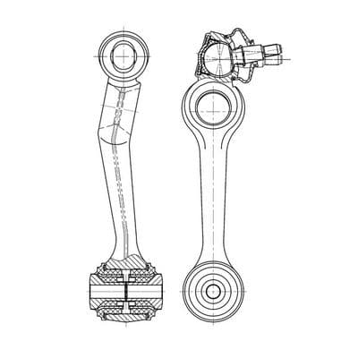 Brazo oscilante, suspensión de ruedas CTR CQ1147L