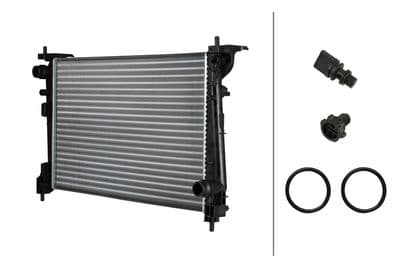 Radiador, refrigeración del motor HELLA 8MK 366 312-271