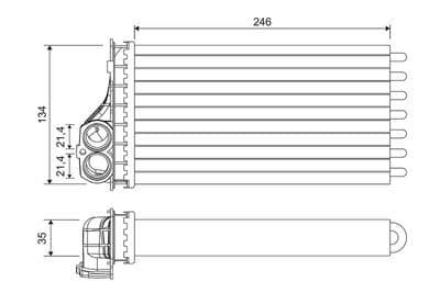 Radiador de calefacción, calefacción interior VALEO 811567