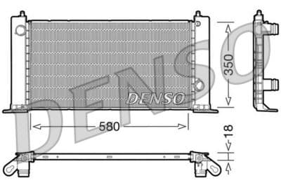 Radiador, refrigeración del motor DENSO DRM09121