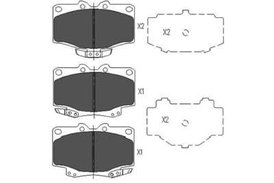 Juego de balatas de freno Kavo Parts KBP-9048