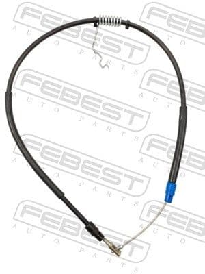 Cable de accionamiento, freno de estacionamiento FEBEST 2199-TT9LRH