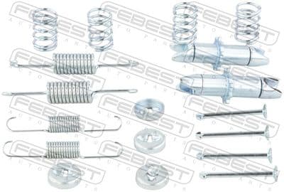 Juego de accesorios, zapatas de freno de estacionamiento FEBEST 0104-GRJ200R-KIT