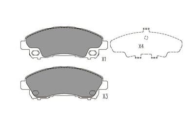 Juego de balatas de freno Kavo Parts KBP-5549