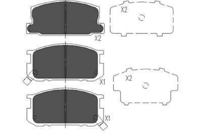Juego de balatas de freno Kavo Parts KBP-9035