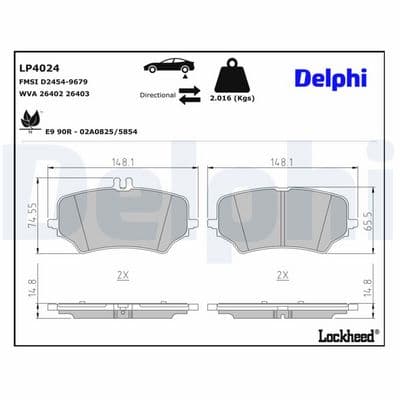Juego de balatas de freno DELPHI LP4024