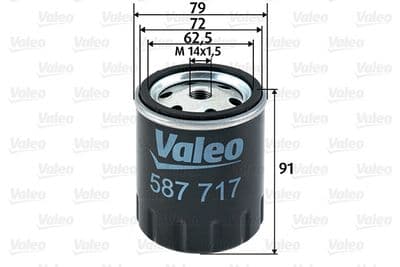 Filtro combustible VALEO 587717