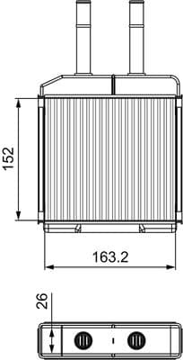 Radiador de calefacción, calefacción interior VALEO 811522