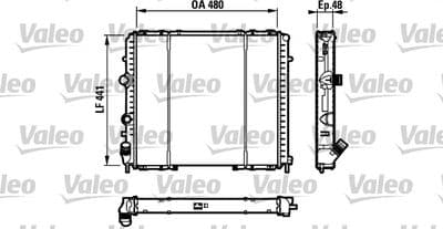 Radiador, refrigeración del motor VALEO 732072