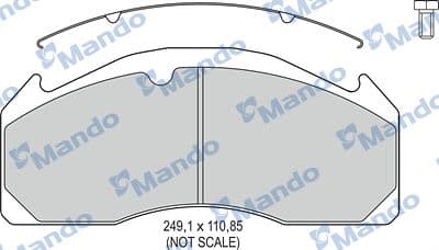 Juego de balatas de freno MANDO MBF016070