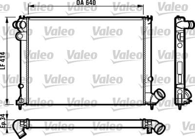 Radiador, refrigeración del motor VALEO 731382