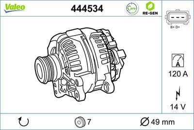 Alternador VALEO 444534