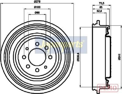 Tambor de freno JAPANPARTS TA-0703C