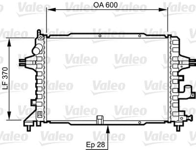 Radiador, refrigeración del motor VALEO 734380