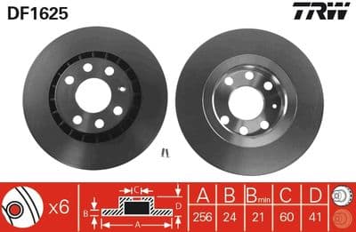 Disco de freno TRW DF1625