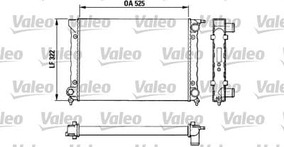 Radiador, refrigeración del motor VALEO 883727