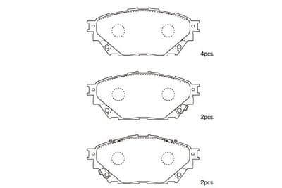 Juego de balatas de freno Kavo Parts KBP-5558
