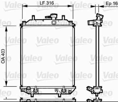 Radiador, refrigeración del motor VALEO 735257