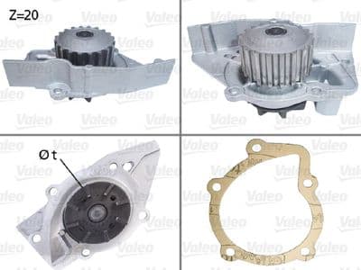 Bomba de agua, refrigeración del motor VALEO 506029