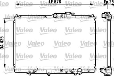 Radiador, refrigeración del motor VALEO 734112