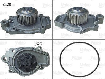Bomba de agua, refrigeración del motor VALEO 506028