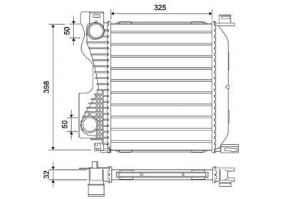 Radiador de aire de admisión VALEO 881597
