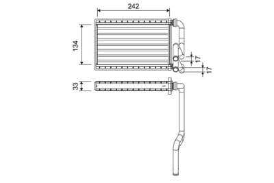 Radiador de calefacción, calefacción interior VALEO 811578