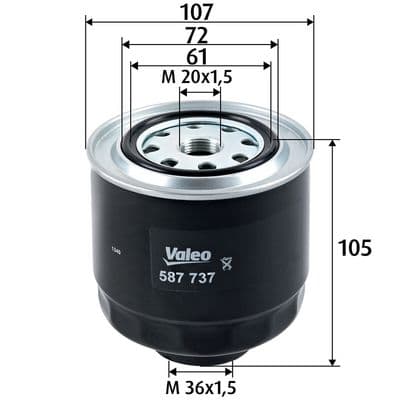 Filtro combustible VALEO 587737