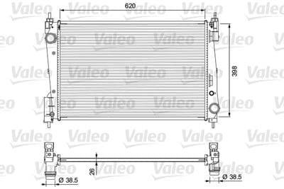 Radiador, refrigeración del motor VALEO 701717