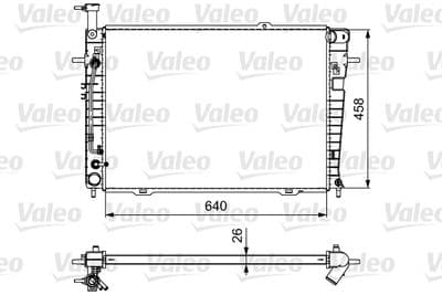 Radiador, refrigeración del motor VALEO 735543