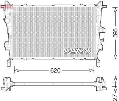 Radiador, refrigeración del motor DENSO DRM09045