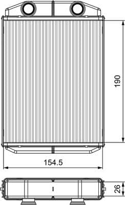 Radiador de calefacción, calefacción interior VALEO 811553