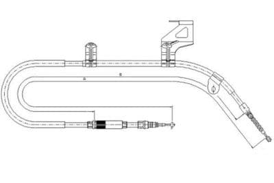 Cable de accionamiento, freno de estacionamiento TEXTAR 44005500