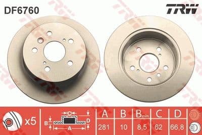 Disco de freno TRW DF6760