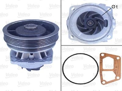 Bomba de agua, refrigeración del motor VALEO 506379