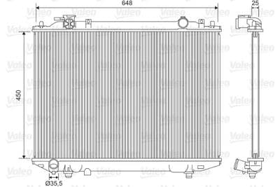 Radiador, refrigeración del motor VALEO 701615