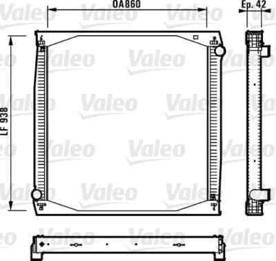 Radiador, refrigeración del motor VALEO 730260