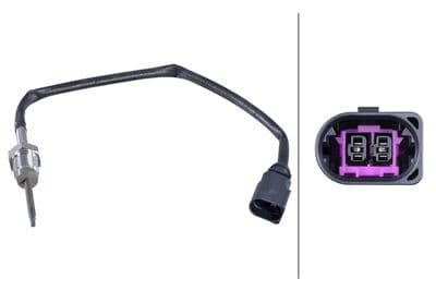 Sensor, de temperatura de gas de escape HELLA 6PT 358 284-001