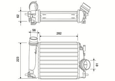 Radiador de aire de admisión VALEO 822941