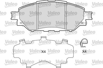 Juego de balatas de freno VALEO 601681