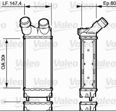 Radiador de aire de admisión VALEO 818866
