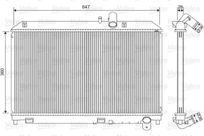 Radiador, refrigeración del motor VALEO 701561