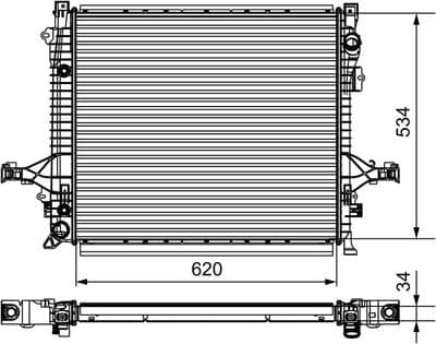 Radiador, refrigeración del motor VALEO 735541