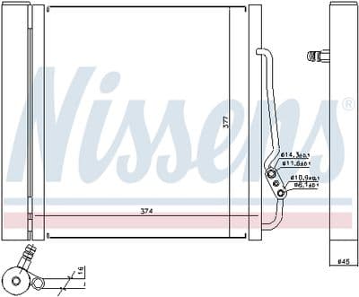 Condensador, aire acondicionado NISSENS 94541