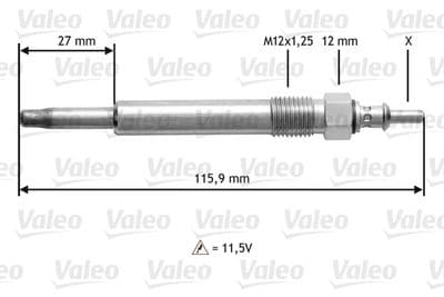 Bujía de precalentamiento VALEO 345129