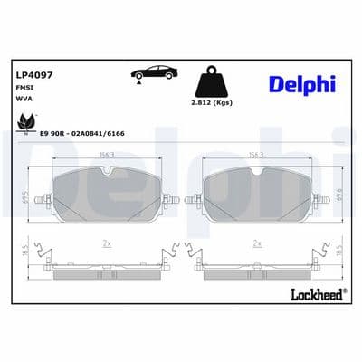 Juego de balatas de freno DELPHI LP4097