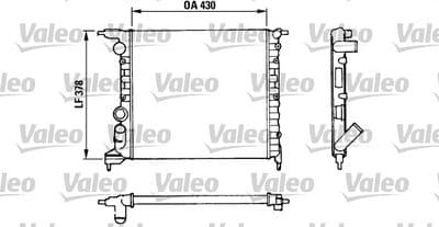 Radiador, refrigeración del motor VALEO 816658