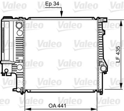 Radiador, refrigeración del motor VALEO 731512