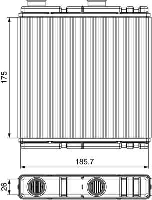 Radiador de calefacción, calefacción interior VALEO 811543