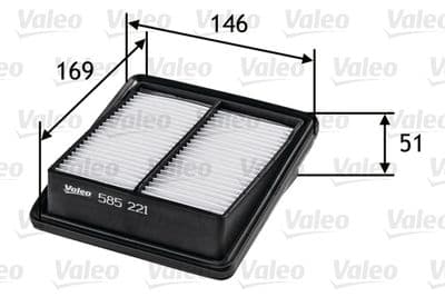 Filtro de aire VALEO 585221